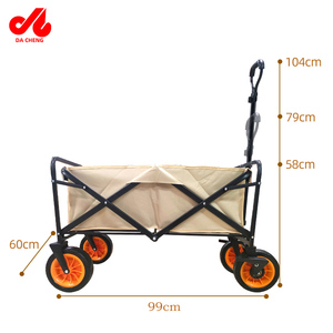 DC-7803 переносная уличная Складная садовая пляжная рыболовная тележка, Индивидуальная поддержка OEM с широкими колесами для кемпинга - Product Image 6