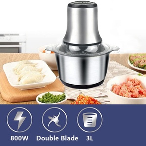 เครื่องบดเนื้อไฟฟ้าขนาดเล็ก 2 ลิตร 3 ลิตร สำหรับใช้ในครัวเรือน แบบมืออาชีพ ทำจากสแตนเลส บดเนื้ออัตโนมัติ - Product Image 2