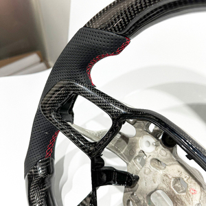 Vente directe d'usine, fibre de carbone noire, cuir perforé, volant sport adapté à la <span class=keywords><strong>Ford</strong></span> <span class=keywords><strong>Mustang</strong></span> <span class=keywords><strong>GT</strong></span> <span class=keywords><strong>2015</strong></span> 2016 2017 - Product Image 5