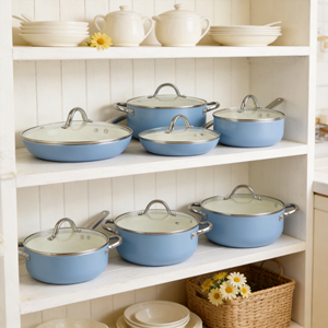 Nouvel arrivage : Ensemble <span class=keywords><strong>de</strong></span> casseroles 8 pièces en aluminium pressé, antiadhésif, compatible induction, passe au lave-vaisselle, moderne et écologique, en acier inoxydable - Product Image 3
