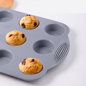 Moules à pâtisserie en silicone écologiques à 12 cavités, moules à tartelettes en forme de cœur, moules à muffins rectangulaires, moules à cupcakes antiadhésifs, résistants à la chaleur - Product Image 5
