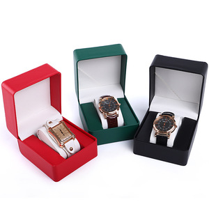 Tongxing Luxury Custom Logo Black Matte Single <strong>Watch</strong> Boxes Cases Pu Leather Square Wooden <strong>Watch</strong> Gift <strong>Box</strong> - Product Image 3