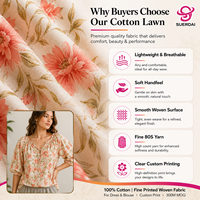 Tela de algodón 100% para vestidos de verano, tela ligera tejida de 80S con estampado digital personalizado, venta al por mayor OEM