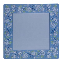 Cowboy Boot&Flower Bloom American Mahjong Mat Background dengan Border Bunga Liar Berwarna-warni Anti-selip Dapat Dilipat Tahan Air