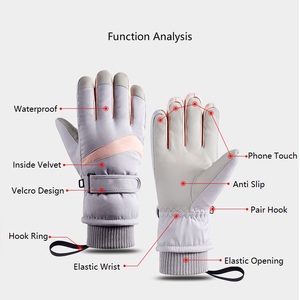Guantes de Invierno Impermeables y Resistentes al Frío para Snowboard y Esquí, Guantes Deportivos para Exteriores con Pantalla Táctil, Guantes Cálidos para Ciclismo en la Nieve para Hombres y Mujeres - Product Image 6