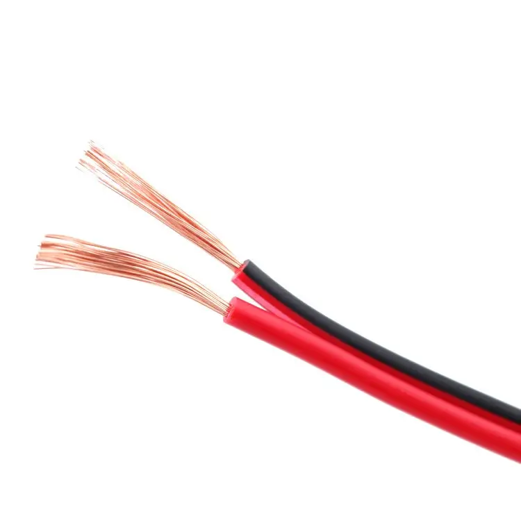 Kawat kabel Speaker pasar Meksiko gulungan ujung tinggi 2 * 16awg OEM merah hitam kabel Audio PVC transparan
