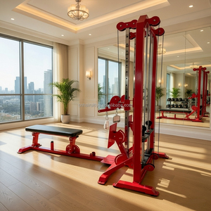 Máquina de fitness de doble pila de poleas bajas para entrenamiento de fuerza con <span class=keywords><strong>polea</strong></span> alta-baja, <span class=keywords><strong>remo</strong></span> y ejercicio de pecho. - Product Image 4