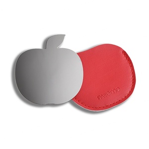 Original PU Leather Travel Portable Apple Shape Single Side Makeup <b>Mirror</b> - Product Image 3