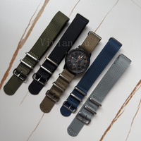 Bracelet de montre en tissu tissé respirant double couche avec boucle ardillon 20 22mm, sangle en nylon classique solide de remplacement, mode Sonrada