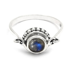 Bijoux en pierres précieuses labradorite bleue naturelle au design parfait Bagues en pierre de naissance fines faites à la main en argent sterling 925 du fabricant - Product Image 1