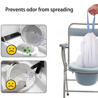 Sac d'aspiration d'urine pliable pour adulte, bassin de lit anti-déchirure, toilettes mobiles, sac d'aspiration d'urine jetable pour siège de toilette