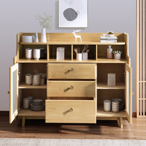 Nordic Solid Wood <b>Sideboard</b> 900mm+ Multifunctional Storage Cabinet For Kitchen And Living Room - Product Image 1