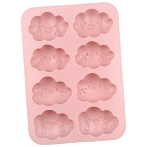 Molde de Silicona con Forma de Nube y 8 Caras Sonrientes para Pasteles, Velas, Jabones, Pudines y Resina, Sin BPA, de Baking Factory - Product Image 4