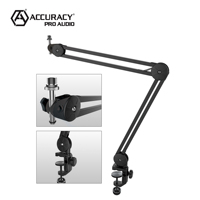 Mloveacc — support de microphone professionnel en aluminium MS168, en métal, pour microphone professionnel, à montage sur bureau réglable
