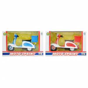Scooter de Juguete Moto Sprint para Niños, de Plástico, 15 cm, Azul y Rojo, con Cesta, para Mayores de 3 Años, Hecho en Italia - Product Image 2