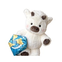 Peluche Suga Highland, Poupée Bœuf, Agneau en mouvement, Unisexe, Décoration d'intérieur mignonne, Cadeau d'anniversaire, Polyester, Coton PP