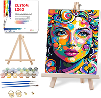 Kit de peinture par numéros avec cadre-Art sur toile amusant et relaxant pour adultes, décoration et cadeau parfaits