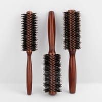 Brosse à cheveux ronde en bois, peigne rond, brosse à boucler pour le séchage au sèche-cheveux, outil de coiffure pour salon de coiffure