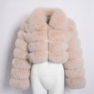 Cappotto <span class=keywords><strong>Corto</strong></span> in Pelliccia Sintetica di Alta Qualità, Caldo e Lussuoso per <span class=keywords><strong>Donna</strong></span>, Giacca in Finta Pelliccia di Volpe - Product Image 3