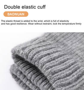 Guanti da uomo guanti invernali lavorati a maglia più guanti touch screen da equitazione in maglia di alpaca spessa in velluto - Product Image 4