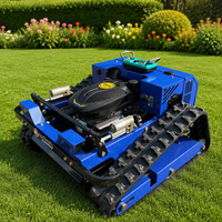 Pemotong Rumput Pintar Nirkabel Baru dengan Remote Control, Robot Pemotong Rumput Crawler untuk Lapangan Golf dan Lereng