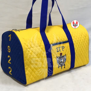 Sac de voyage matelassé brodé pour femmes de la sororité Sigma Gamma Rho |   Sac de voyage personnalisé pour femmes, broderie de la sororité SGRho - Product Image 5