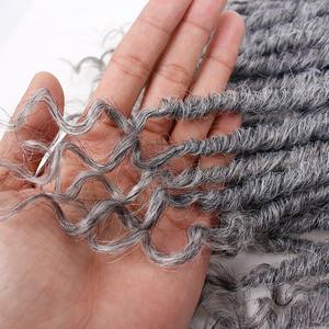 Vente en Gros Mèches <span class=keywords><strong>Afro</strong></span> Crépues Torsadées Goddess Faux Locs pour Tresses à Crocheter Cheveux Synthétiques pour Tresses Africaines 18 Pouces - Product Image 3