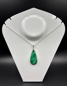 Colgante de Plata de Ley 925 hecho a mano para mujer chapado en oro con diamante natural estilo vintage con piedras preciosas de malaquita - Product Image 3