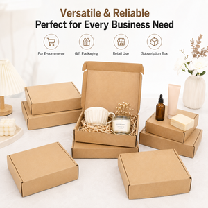 Kraft <b>Paper</b> Mailer <b>Boxes</b> Rectangle Shape Packaging Box Set for Shipping and <b>Storage</b> - Product Image 4