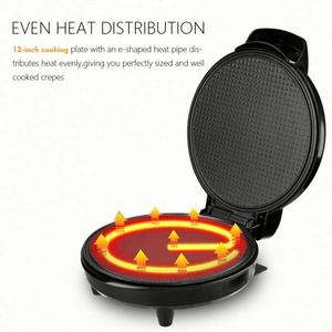 Mini Portable Electric Stainless Steel <b>Cast</b> Iron Non-Stick Auto-Thermostat French Dutch Crepe Maker Pancake <b>Pan</b> Hotel Household - Product Image 2