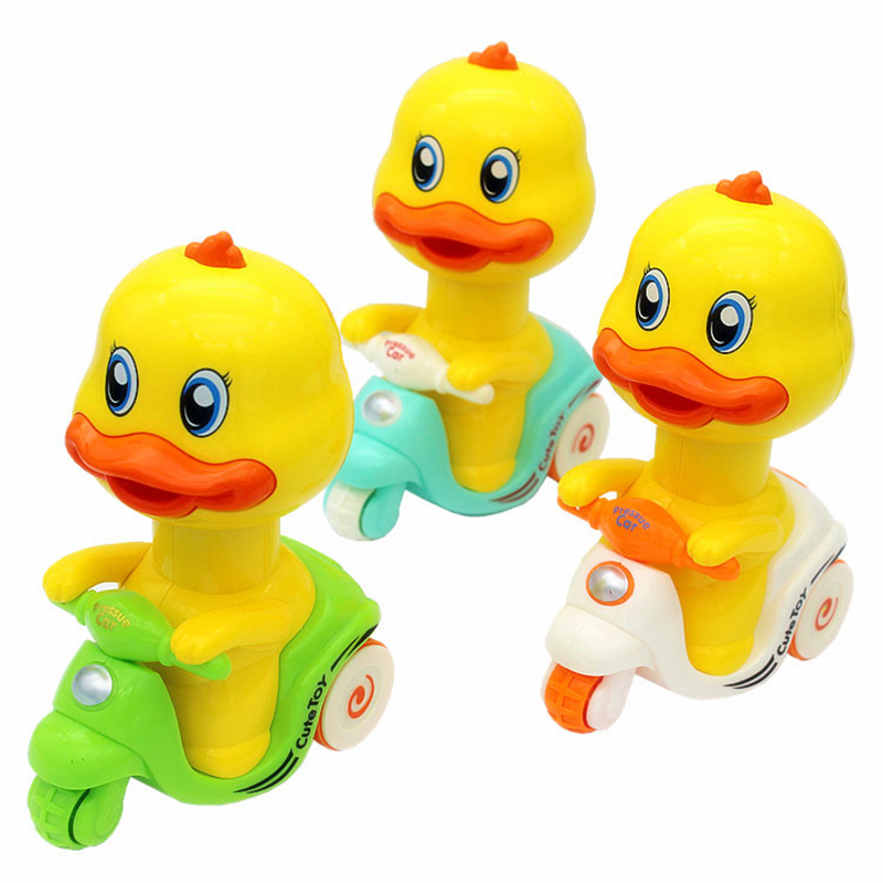 2021 New Baby Toy Car Press-type Yellow Duck Motoy car Motorcycle Children's car Boys Gift for kids