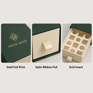 Scatola Regalo Verde Foresta Profondo a Più Livelli con Stampa Personalizzata, Rigida, Robusta, Riciclabile, Premium, Fornitura Diretta dalla Fabbrica - Product Image 3