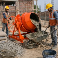 Bétonnière industrielle robuste pour travaux de construction, équipement de mélange de béton portable à tambour pour la construction