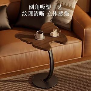 Wood Butterfly <b>Side</b> <b>Table</b> Walnut Color Mid Century Modern Living Room <b>Sofa</b> Bedside Cabinet Storage - Product Image 1