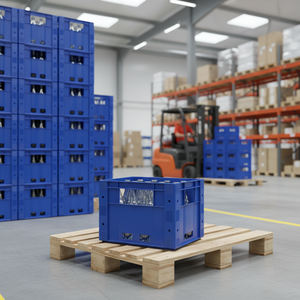 KX;Etap Model 615 Stackable Plastic Beverage <b>Crate</b> for 12 X 1000cl Bottles-Large Capacity Logistics Case - Product Image 3