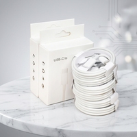 Câble de données écologique CE Factory PD 12W à charge rapide, gaine TPE, 1 mètre, Type-C USB-C pour iPhone 6-14 et iPad