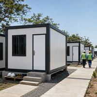 Maison préfabriquée à assemblage rapide, conteneur modulaire, dortoir temporaire pour travailleurs, pour les chantiers de construction d'infrastructure