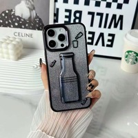 Étui de téléphone portable BAILI Factory New Beautiful Glitter Gradient 3D Coke Bottle pour Iphone 7 XR 12, coque de bouteille de vin électro-plaquée