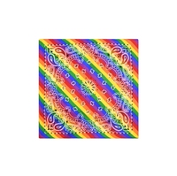 Écharpe carrée en polyester multicolore arc-en-ciel pour le Nouvel An et les occasions de mariage Accessoire de sport et de danse en plein air à la mode