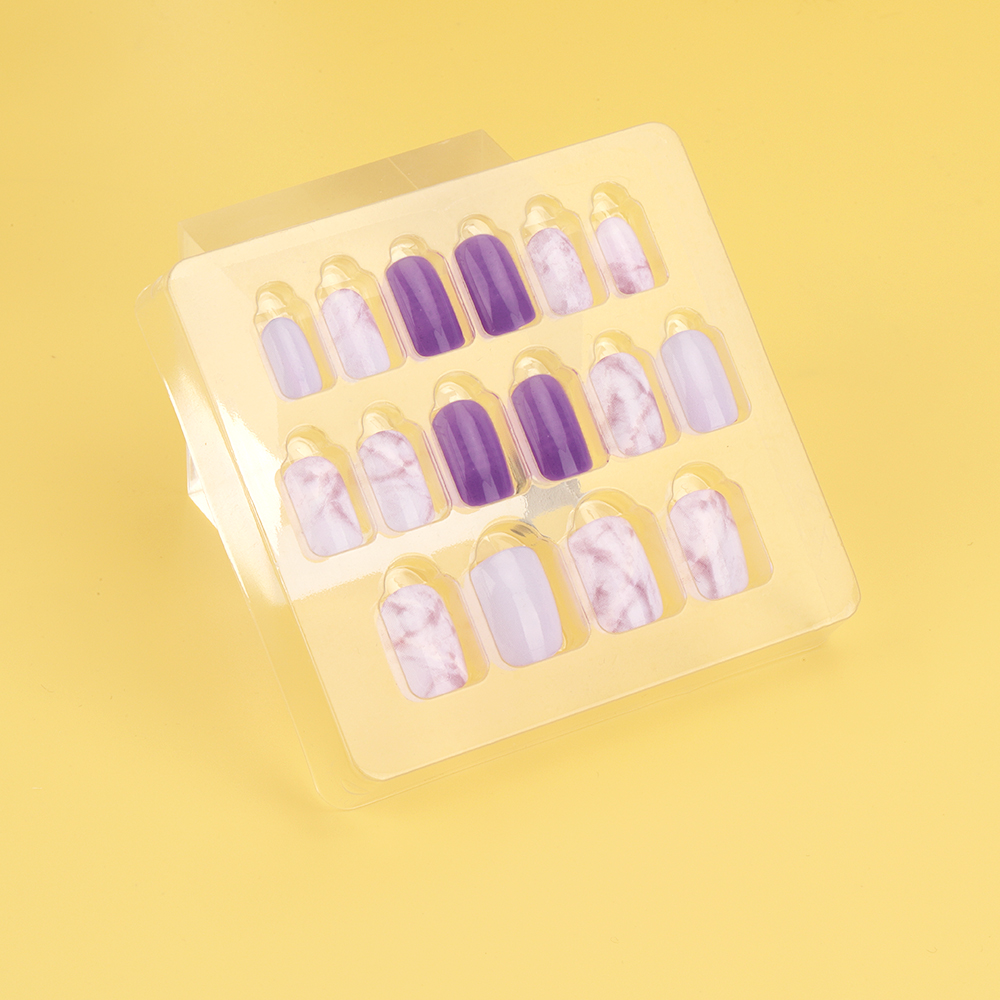 Оптовая продажа, стойкие гибкие мягкие гелевые накладные ногти для женщин с клеем