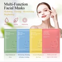 Mascarilla Facial Profunda de Bio-Colágeno de Marca Privada OEM, Paquete de 4, Minimiza Poros, Hidratante, Reafirmante, Piel de Cristal, Mascarilla Coreana al por Mayor