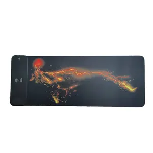 Carga sem fio Desk Mouse Pads Tecido Valorant Borracha Wight Mousepads Com Tapete De Carregamento