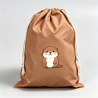 Sac à cordon personnalisé en gros avec imprimé bébé adorable, pochette réutilisable pour vêtements et articles divers, emballage anti-poussière