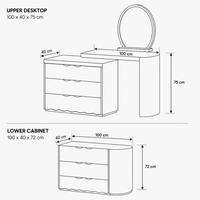 Commode de rangement intégrée de style italien, laquée, multi-tiroirs, luxueuse et crémeuse, pour chambre à coucher - Prix de gros
