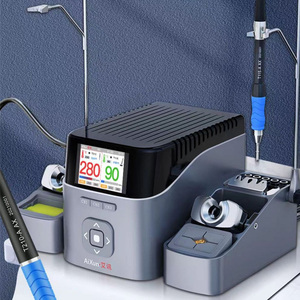 สถานีบัดกรีดิจิตอล AIXUN T420D <span class=keywords><strong>Goot</strong></span> สำหรับซ่อมโทรศัพท์มือถือ พร้อมหัวแร้งแบบตรง ความแม่นยำ 2C 220V/50Hz สีดำ - Product Image 5