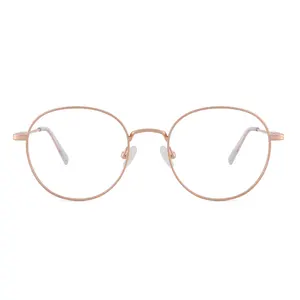 YC Fashion Anti Blue Light Blocking Cat Eye Metal Glasses Men Women Optical Computer Eyeglasses Frames Stylish Eyewear