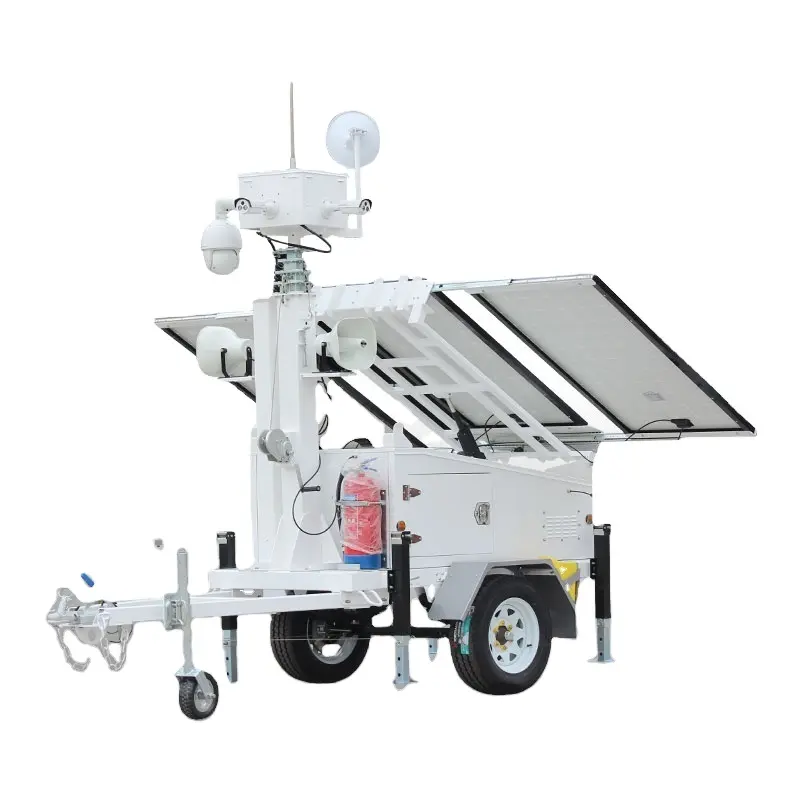 Vigilância solar trailer para 4g segurança câmera