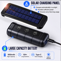 Luz LED Solar para Maletero con Sensor Automático, RGB, Inalámbrica, para Coche o Camioneta, con Batería de Gran Capacidad de 1800 mAh