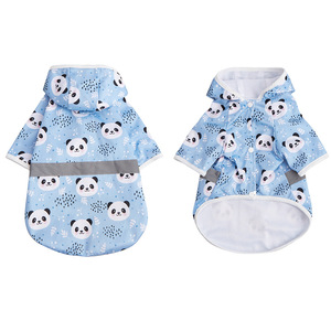 Custom-made pet raincoats with cartoon prints, suitable for Teddy, Bichon Frise, and other small dogs. Hooded and waterproof. - Product Image 5