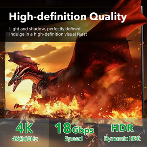 Câble HDMI 2.0 4K WISTAR au <span class=keywords><strong>prix</strong></span> d'usine, adaptateur HDMI 2.0 haute définition 4K pour ordinateur portable, ordinateur, moniteur HDTV/projecteur - Product Image 4
